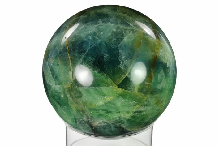 Polished Green Fluorite Sphere - Madagascar #159667